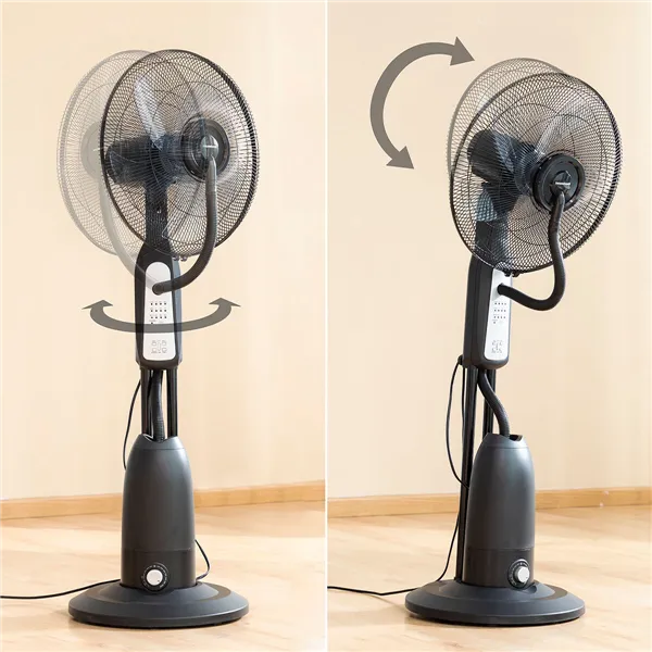 Pēdu ventilators-miglotājs ar tālvadības pulti InnovaGoods Mistinn Melns 90 W 2,8 L