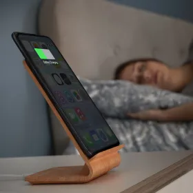 Wood Effect Wireless Charger with Stand Qistan InnovaGoods