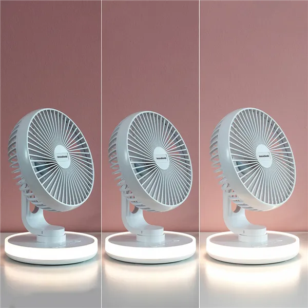 Lādējams Galda Ventilators ar LED Gaismu FanLed InnovaGoods Ø6,6'' 4000 mAh