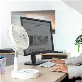 3 in 1 Foldable Rechargeable Fan Fandle InnovaGoods Ø7,7'' 7200 mAh
