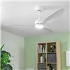 Griestu ventilators ar LED gaismu un 3 ABS lāpstiņām Flaled InnovaGoods Balts 36 W 52" Ø132 cm