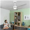 Lubų ventiliatorius su LED šviesa ir 3 ABS mentėmis Flaled InnovaGoods Balta 36 W 52" Ø132 cm