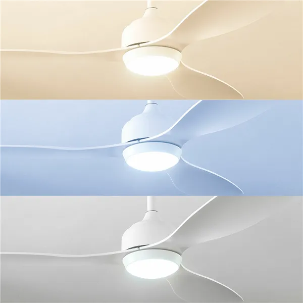 Laeventilaator LED valgusti ja 3 ABS labadega Flaled InnovaGoods Valge 36 W 52" Ø132 cm