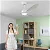 Lubų ventiliatorius su LED šviesa ir 3 ABS mentėmis Flaled InnovaGoods Balta 36 W 52" Ø132 cm