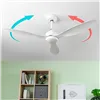 Griestu ventilators ar LED gaismu un 3 ABS lāpstiņām Flaled InnovaGoods Balts 36 W 52" Ø132 cm