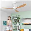LED Ceiling Fan with 3 ABS Blades Wuled InnovaGoods Wood 36 W 52" Ø132 cm