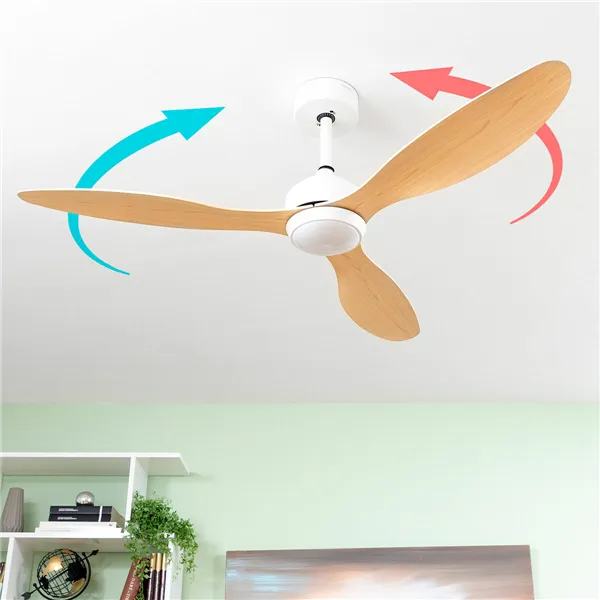 LED Ceiling Fan with 3 ABS Blades Wuled InnovaGoods Wood 36 W 52" Ø132 cm