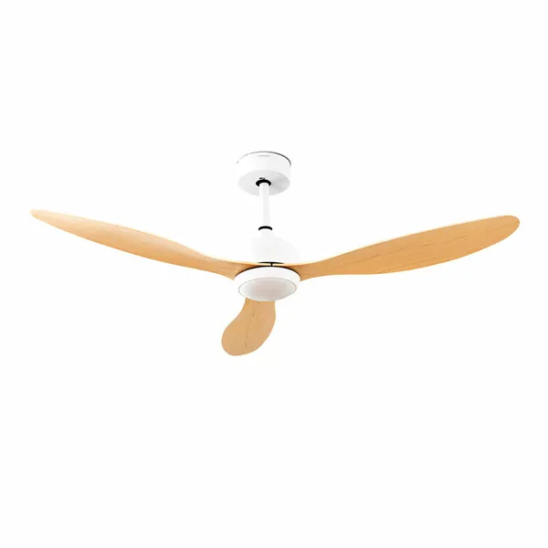 Laeventilaator LED valgusti ja 3 ABS labadega Wuled InnovaGoods Puit 36 W 52" Ø132 cm