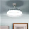 LED-valguse ja 4 sissetõmmatavate labadega lae ventilaator Keteez InnovaGoods Valge 72 W Ø49-104 cm