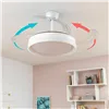 Griestu ventilators ar LED gaismu un 4 izvelkamām lāpstiņām Keteez InnovaGoods Balts 72 W Ø49-104 cm