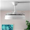 Griestu ventilators ar LED gaismu un 4 izvelkamām lāpstiņām Keteez InnovaGoods Balts 72 W Ø49-104 cm