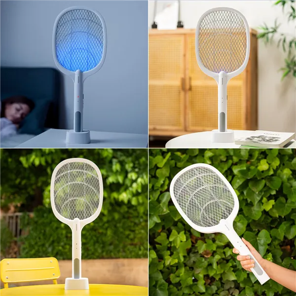 Kaks-ühes taaslaetav UV-valgusega putukate hävitamise reket Elecfly InnovaGoods