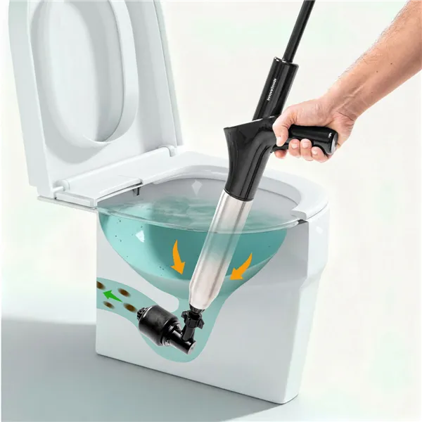 High-Pressure Compressed Air Plunger with Accessories and 5-in-1 Pressure Gauge Jetpro InnovaGoods