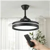 Laeventilaator LED-valgustiga, 4 kokkukäivast labast ja kaugjuhtimispuldiga InnovaGoods