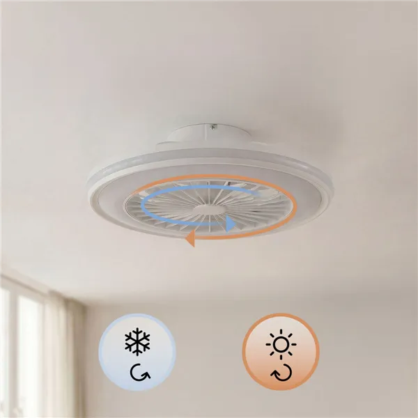 Lubų ventiliatorius su RGB LED apšvietimu, paslėptais sparnais ir nuotolinio valdymo pulteliu Nexory InnovaGoods