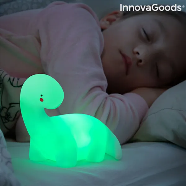 Многоцветная светодиодная лампа Динозавр InnovaGoods Белый Винил (Пересмотрено A)