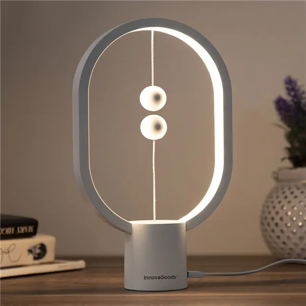 Magnetlülitiga Tasakaalulamp Magilum InnovaGoods Valge 3 W (Renoveeritud B)