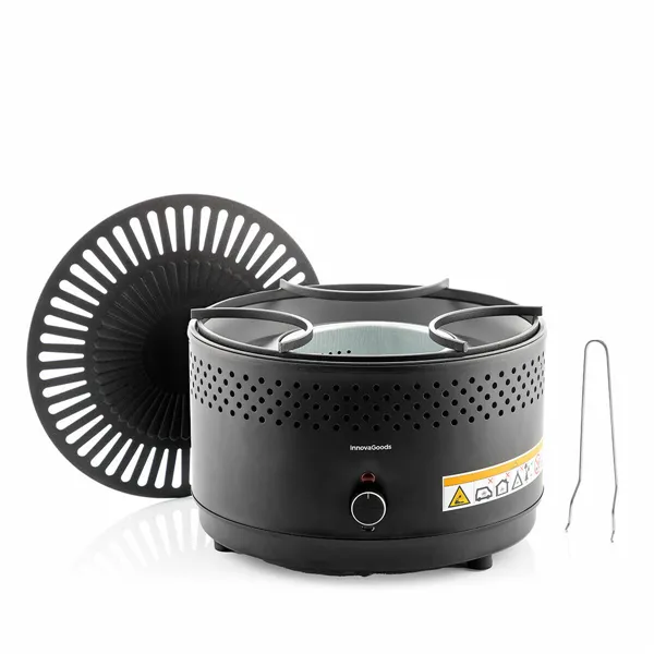 Pārnēsājams bezdūmu kokogļu grils InnovaGoods Melns (Atjaunots B)