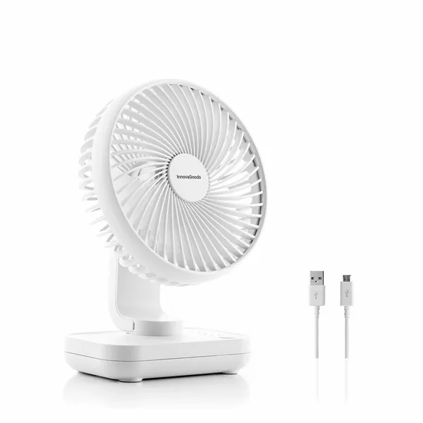 Įkraunamas stalinis ventiliatorius InnovaGoods Balta 3600 mAh / 13,3 W Ø5,4'' (Naudoti C)