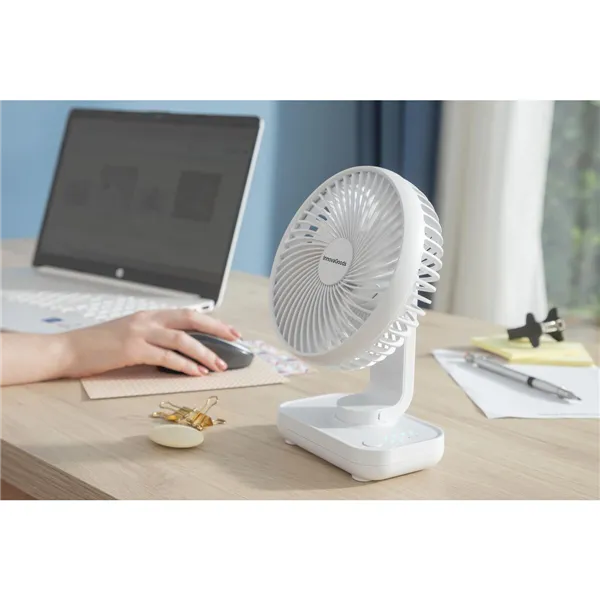 Uzlādējams galda ventilators InnovaGoods Balts 3600 mAh / 13,3 W Ø5,4'' (Atjaunots C)