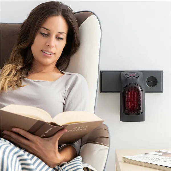 Pārnēsājams Mini Elektrosildītājs InnovaGoods Melns 400 W (Atjaunots A)