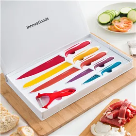 Keraaminen Veitsisetti ja Kuorija Knoolvs InnovaGoods 6 Kappaletta