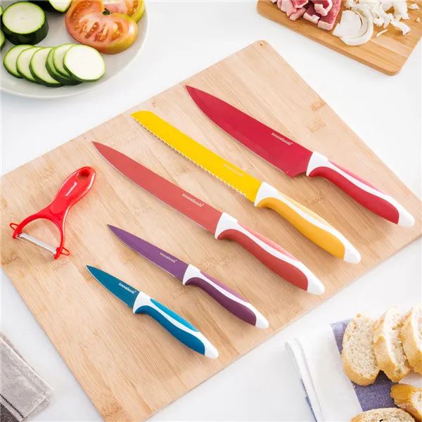 Keraaminen Veitsisetti ja Kuorija Knoolvs InnovaGoods 6 Kappaletta