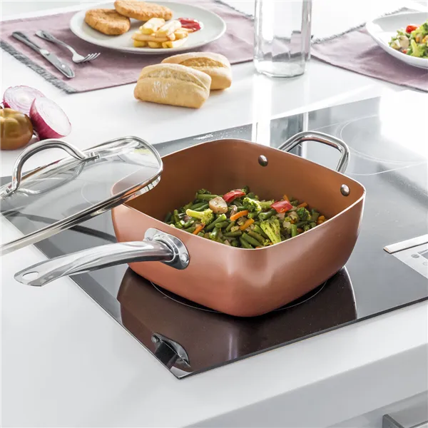Copper Viis Ühes Mitmeotstarbeline Praepanni Komplekt Coppans InnovaGoods 4 Tükid, osad