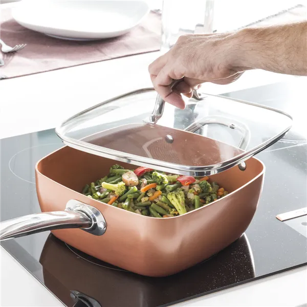 Copper Viis Ühes Mitmeotstarbeline Praepanni Komplekt Coppans InnovaGoods 4 Tükid, osad