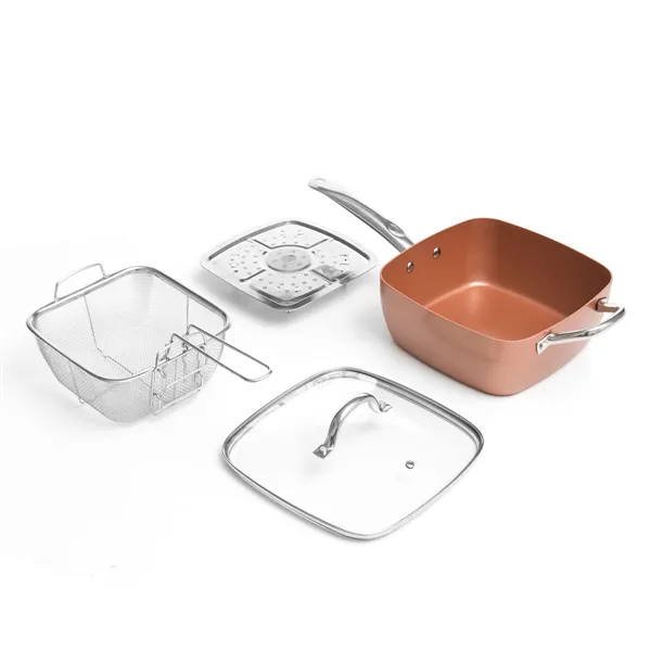 Copper Viis Ühes Mitmeotstarbeline Praepanni Komplekt Coppans InnovaGoods 4 Tükid, osad