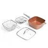 Copper Viis Ühes Mitmeotstarbeline Praepanni Komplekt Coppans InnovaGoods 4 Tükid, osad