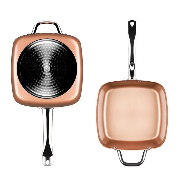 Copper Viis Ühes Mitmeotstarbeline Praepanni Komplekt Coppans InnovaGoods 4 Tükid, osad