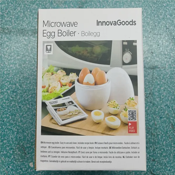Mikroviļņu Krāsns Olu Vārītājs ar Recepšu Grāmatu Boilegg InnovaGoods