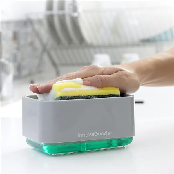 Kaks-ühes seebidosaator köögivalamule Pushoap InnovaGoods