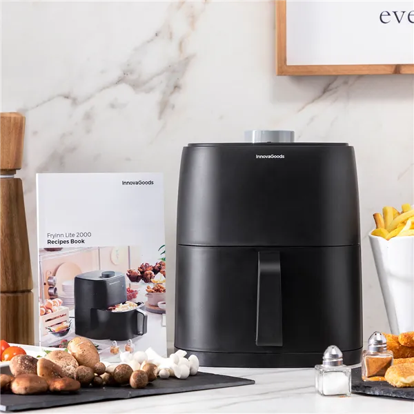 Karstā gaisa fritieris InnovaGoods Fryinn Lite 2000 Melns 1200 W 2 L