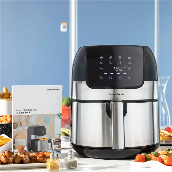 Airfryer InnovaGoods Fryinn 3500 Musta 1400 W 3,5 L Ruostumaton teräs