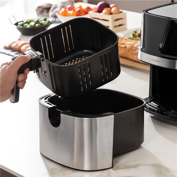 õhufritüüri InnovaGoods Fryinn Pro 5500 Must 1700 W 5,5 L Roostevaba teras