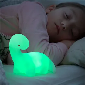 Mitmevärviline LED-lamp Dinosaurus InnovaGoods Valge Vinüül (Renoveeritud A)