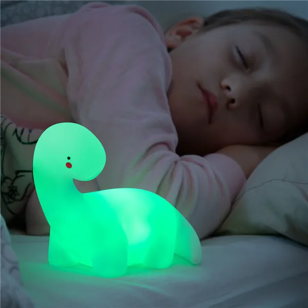 Mitmevärviline LED-lamp Dinosaurus InnovaGoods Valge Vinüül (Renoveeritud A)