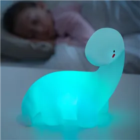 Mitmevärviline LED-lamp Dinosaurus InnovaGoods Valge Vinüül (Renoveeritud A)