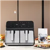õhufritüüri InnovaGoods Fryinn Double 8000 Must 3400 W 8 L Roostevaba teras