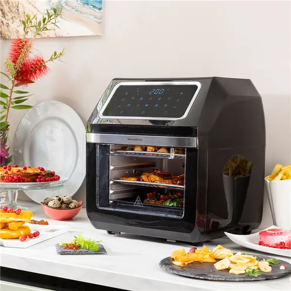 Karstā gaisa fritieris InnovaGoods Fryinn Pro Max 12000 Melns 1800 W 12 L Nerūsējošais tērauds