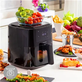 Airfryer vaa’alla InnovaGoods Fryinn Balance 5000 Musta 1500 W 5 L Ruostumaton teräs