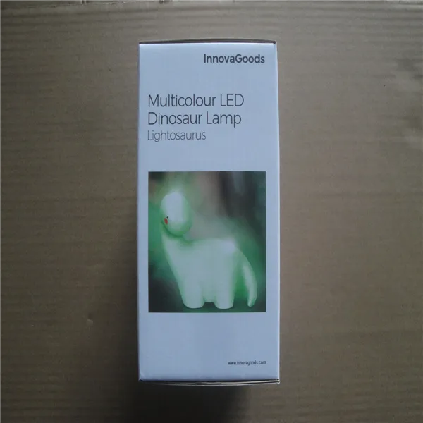 Mitmevärviline LED-lamp Dinosaurus InnovaGoods Valge Vinüül (Renoveeritud A)