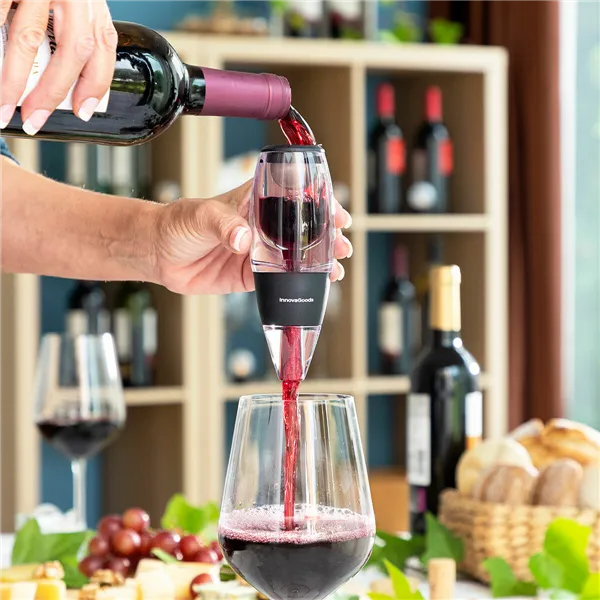 Viininilmaaja suodattimella, jalustalla ja säilytyspussilla Wineir InnovaGoods
