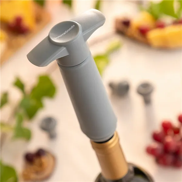Vakuuminis siurblys ir vyno kamščiai Winuum InnovaGoods (4 kepurės)
