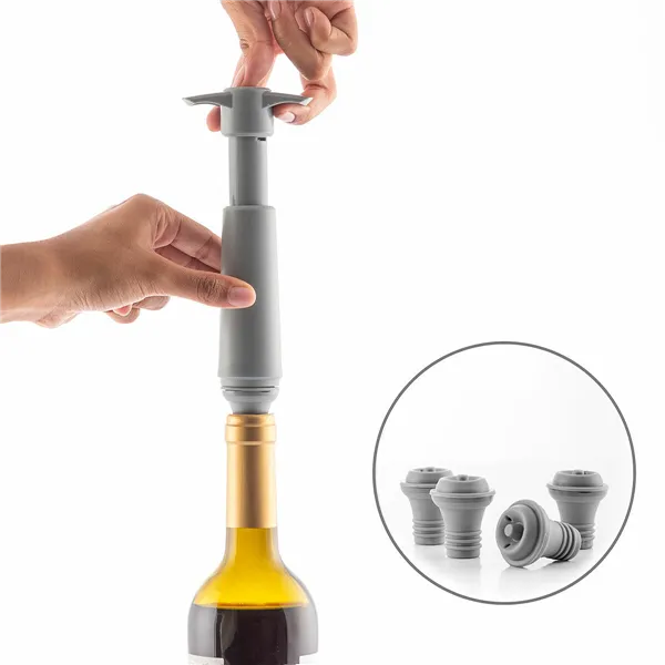 Vakuuminis siurblys ir vyno kamščiai Winuum InnovaGoods (4 kepurės)