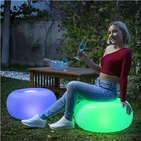 Piepūšams sēdeklis ar daudzkrāsu LED un tālvadības pulti Pulight InnovaGoods