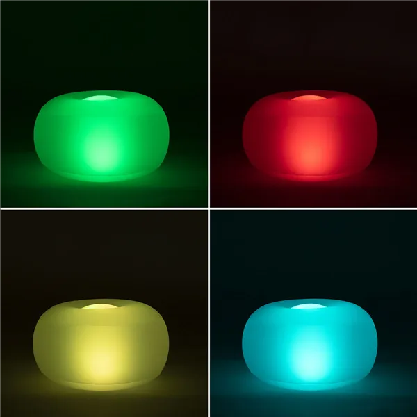 Piepūšams sēdeklis ar daudzkrāsu LED un tālvadības pulti Pulight InnovaGoods
