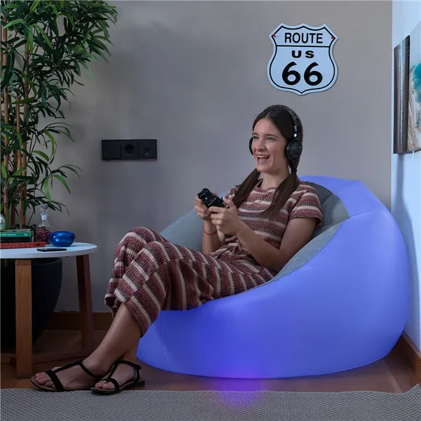 Ilmatäytteinen Nojatuoli Monivärisellä LED-valolla ja Kaukosäätimellä Chight InnovaGoods